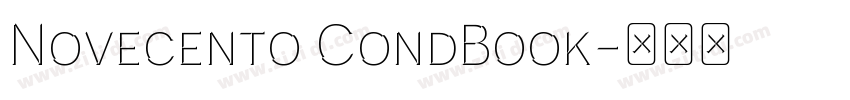 Novecento CondBook字体转换